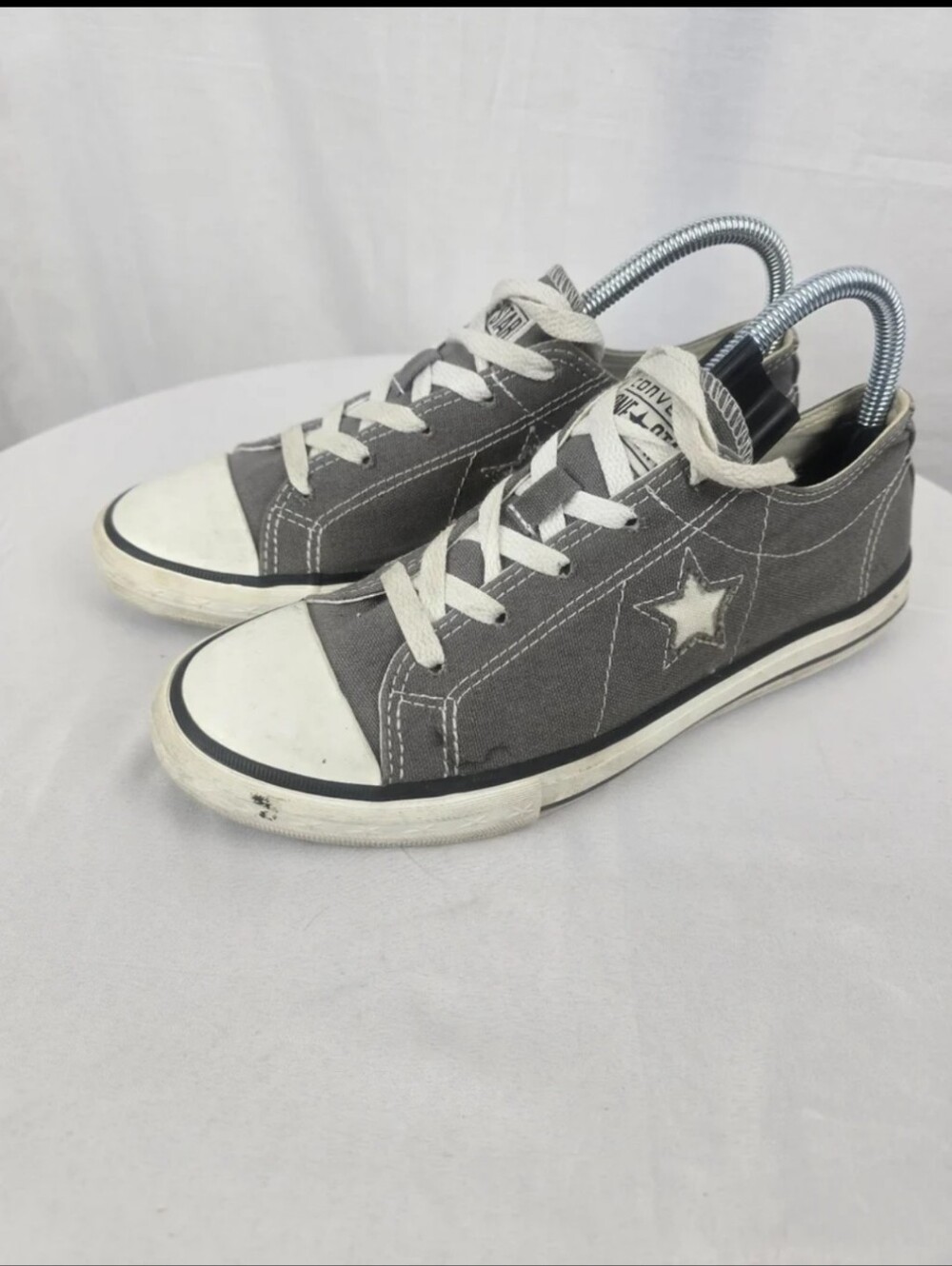 Converse One Star White And Gray Low Top Sneaker Sz 6
